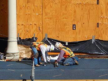 Chamberlin's workers waterproof balcony deck