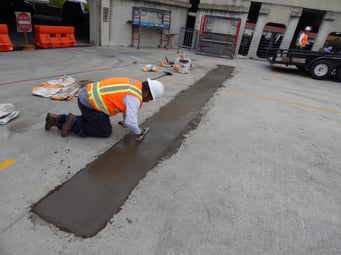 Concrete restoration at TNI parking garage