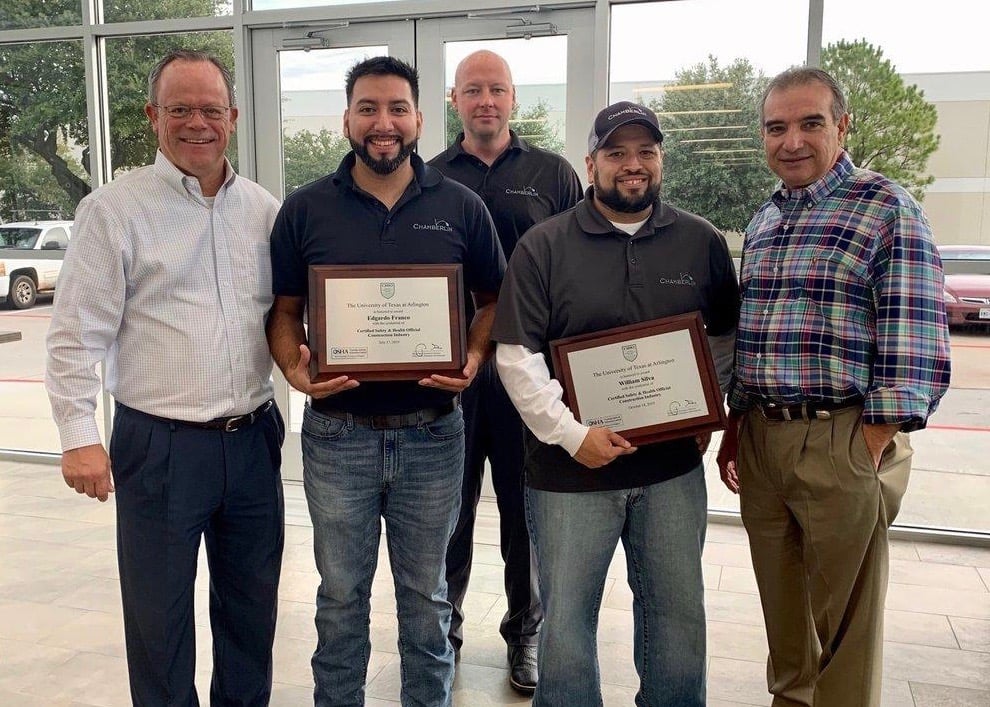 Chamberlin Safety Coordinators Earn CSHO Certifications