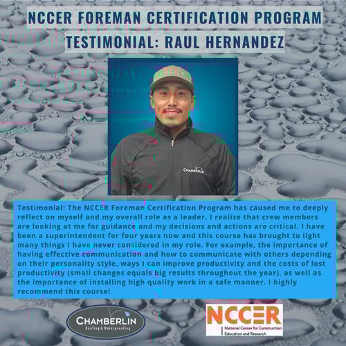 NCCER Foreman Testimonial Raul Hernandez