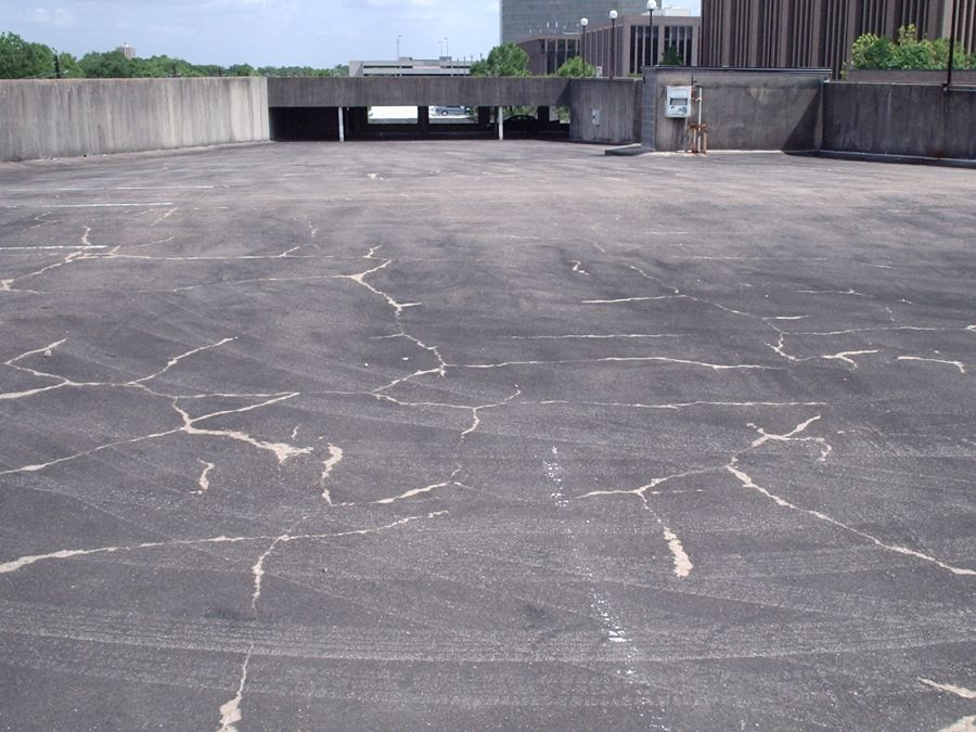 parking garage restoration repairs before